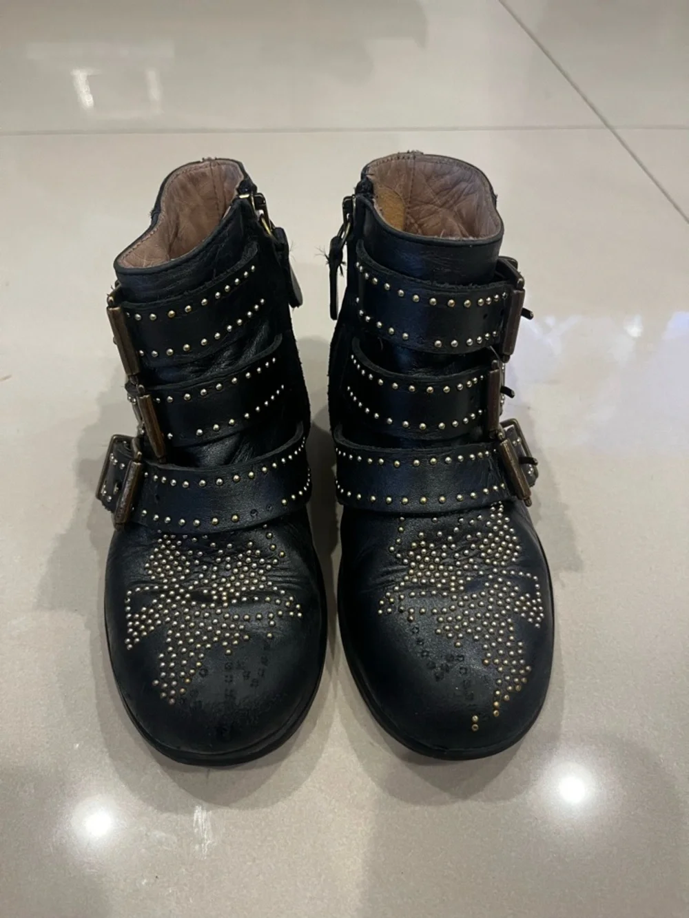 CHLOE Girl's Susanna Studded Ankle Boots